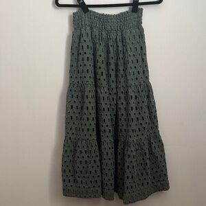 ANTHROPOLOGIE EYELET MAXI SKIRT